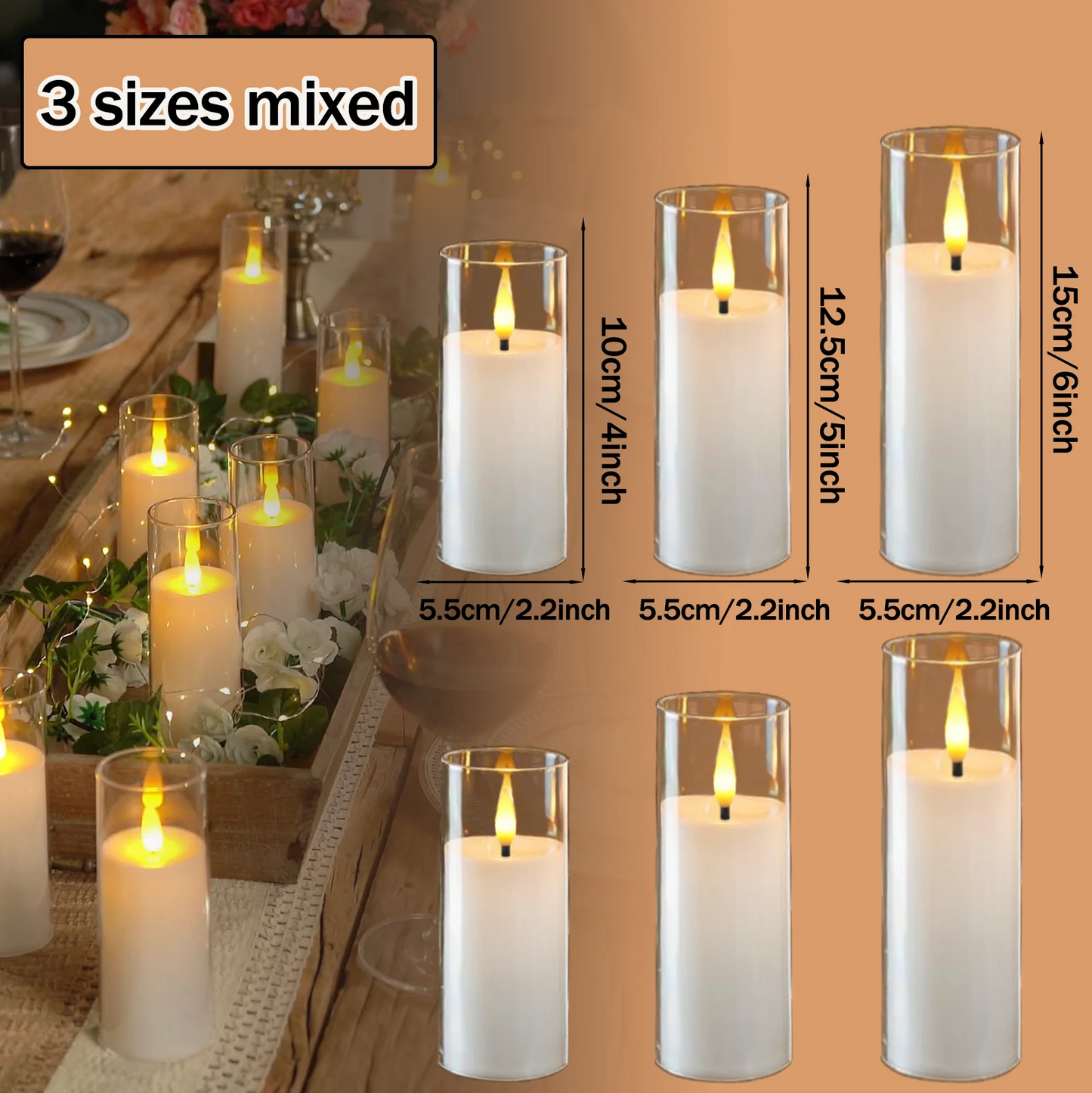 Elegant Flickering LED Flameless Candles™