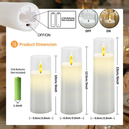 Elegant Flickering LED Flameless Candles™